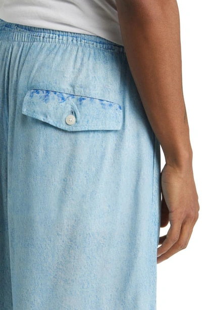 Shop Diesel Ferg Pull-on Denim Shorts In Blue Denim