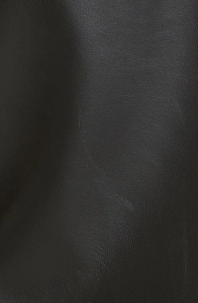 Shop Proenza Schouler White Label Ruffle A-line Leather Miniskirt In Black