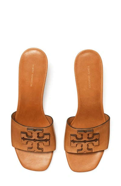 Tory Burch Ines Leather Logo Mule Sandals In Tan