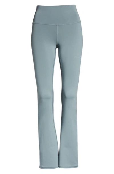 Shop Alo Yoga Alo Airlift Game Changer High Waist 7/8 Flare Leggings In Cosmic Grey