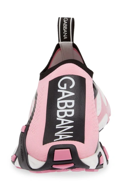 Shop Dolce & Gabbana Sorrento Logo Slip-on Sneaker In Pink/ Black/ White