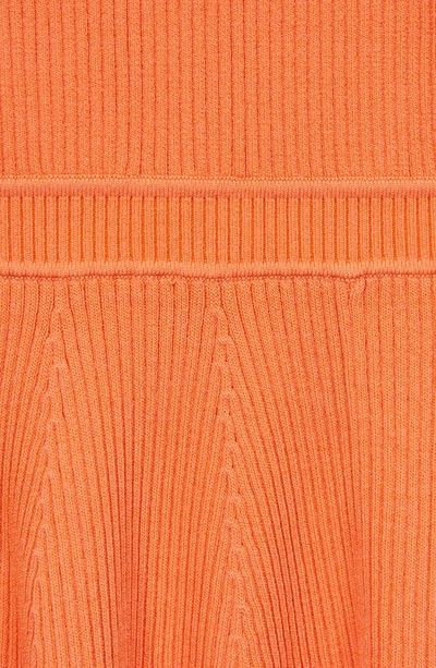 Shop Reiss Kids' Clare Long Sleeve Sweater Dress In Orange