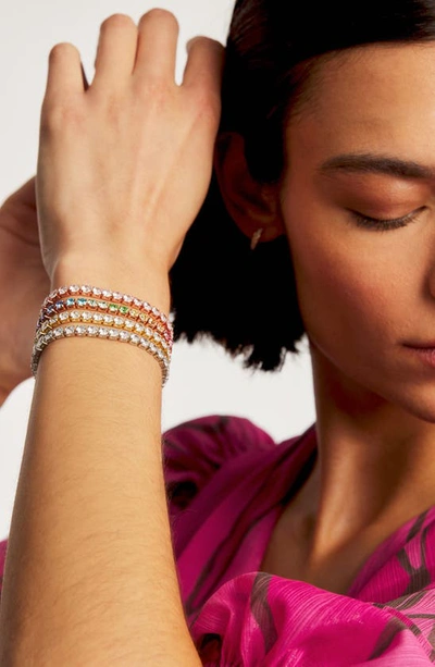 Ted Baker Melrah Icon Crystal Slider Bracelet In Gold Tone Clear Crystal