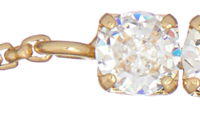 Shop Ted Baker Melrah Icon Crystal Slider Tennis Bracelet In Gold Tone Clear Crystal