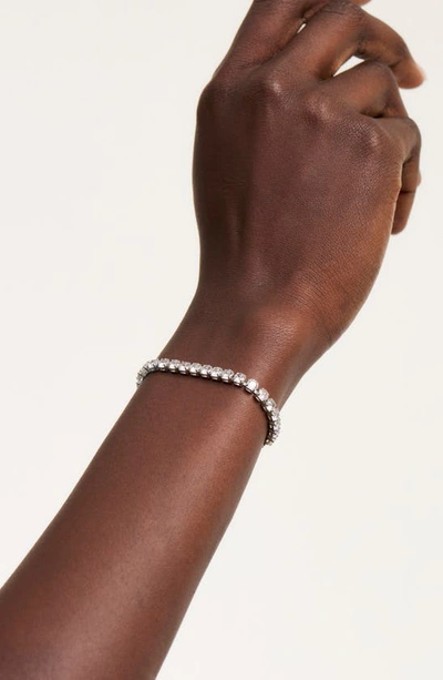 Ted Baker Melrah Icon Crystal Slider Bracelet In Silver Tone Clear Crystal