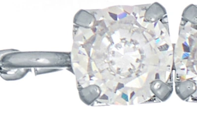 Shop Ted Baker Melrah Icon Crystal Slider Tennis Bracelet In Silver Tone Clear Crystal