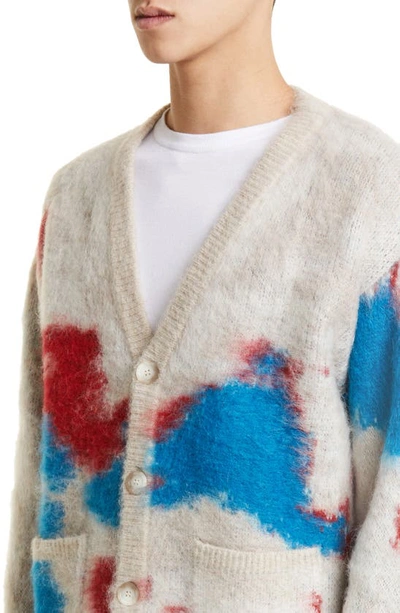 JOHN ELLIOTT Mohair Jacquard Crew in Birds Eye