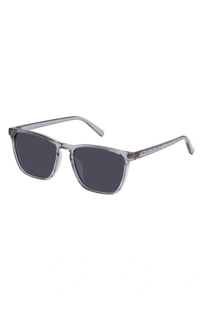 Shop Le Specs Bad Medicine 55mm D-frame Sunglasses In Grey / Smoke Mono Polarized
