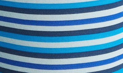 Shop Tommy John Second Skin 8-inch Boxer Briefs In Crystal Blue Globe Stripe