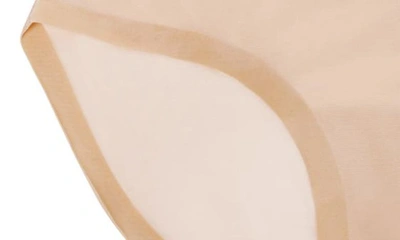 Wolford High Waist Control Tulle Briefs In Light Beige