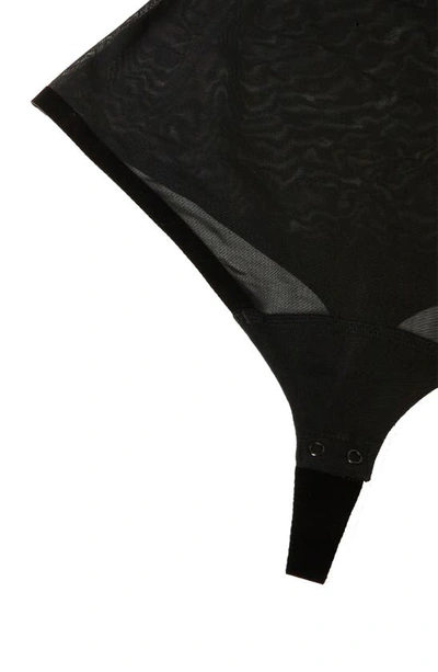 Wolford Tulle Forming String Bodysuit In Black