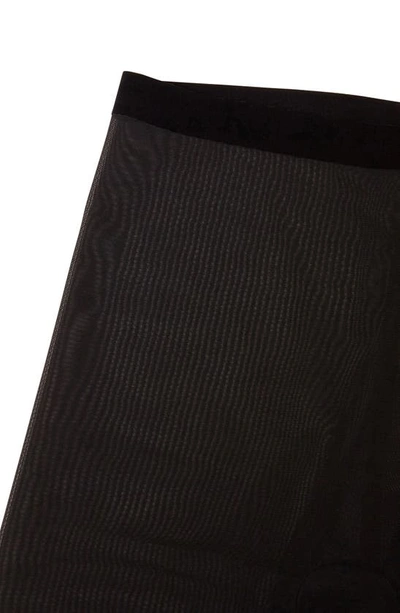 Wolford High Waist Shaping Tulle Netting Shorts In Black