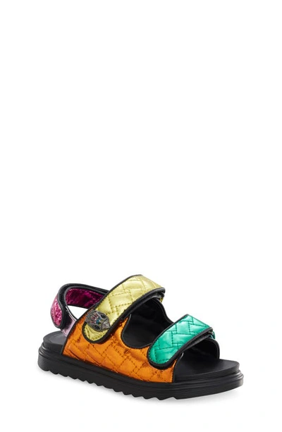 Shop Kurt Geiger Kids' Mini Orson Sandal In Pink Multi