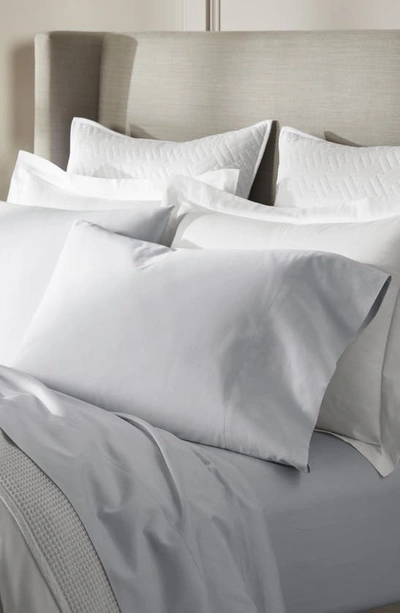 Shop Boll & Branch Set Of 2 Signature Hemmed Pillowcases In Sky