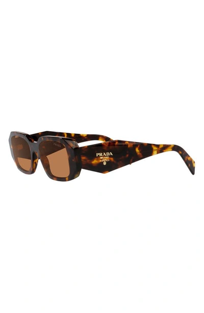 Shop Prada 51mm Rectangular Sunglasses In Tortoise