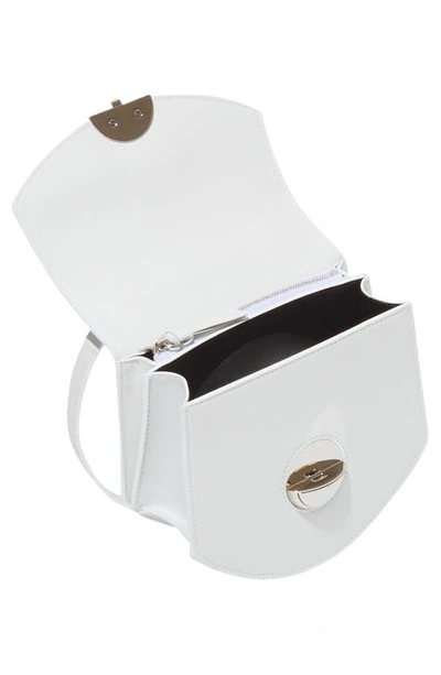 Shop Proenza Schouler Mini Round Dia Leather Shoulder Bag In Optic White