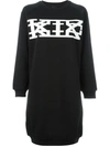 KTZ logo print sweatshirt dress,KLSW01WBLACK11400137
