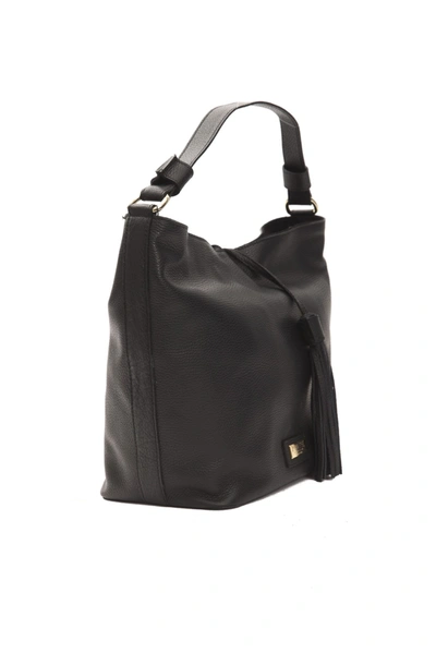 Shop Pompei Donatella Black Leather Shoulder Women's Bag