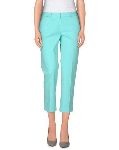 Shop Elie Tahari Cropped Pants & Culottes In Light Green