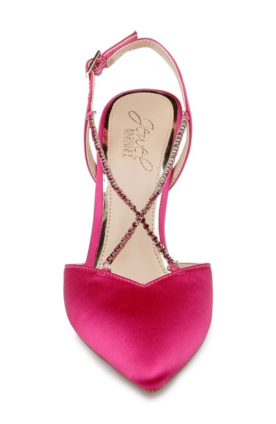 Shop Jewel Badgley Mischka Alegria Slingback Pointed Toe Pump In Bright Pink