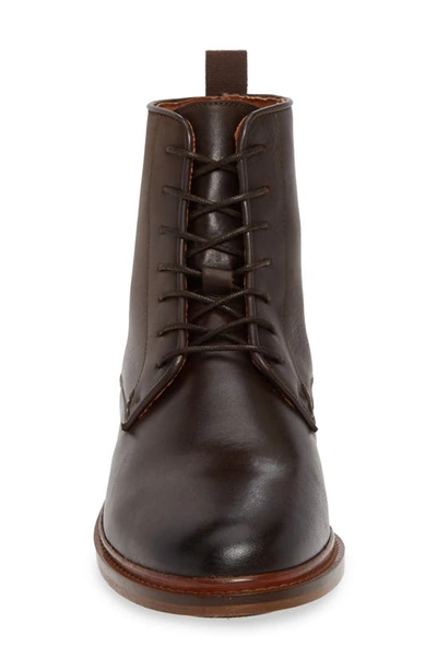 Shop Shoe The Bear Ned Plain Toe Boot In Brown Leather