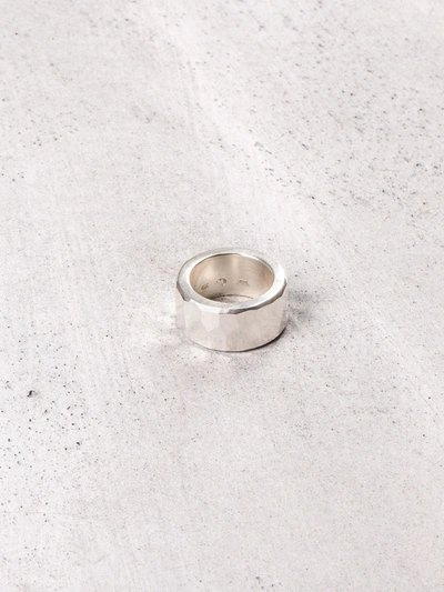 Shop Werkstatt:münchen Ring Rough Hammered Silver