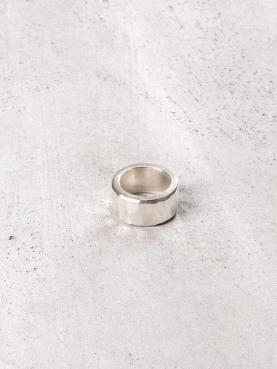 Shop Werkstatt:münchen Ring Rough Hammered Silver