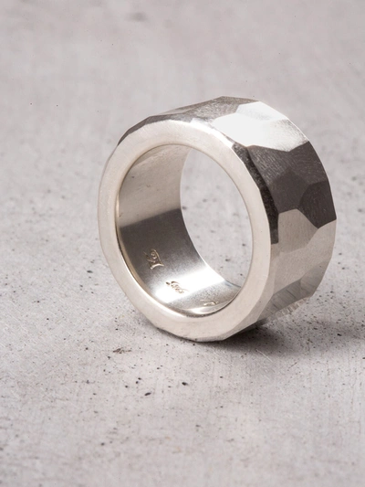 Shop Werkstatt:münchen Ring Rough Hammered Silver