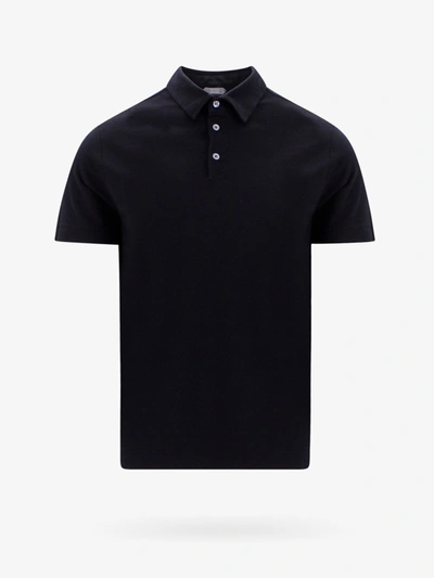 Shop Zanone Polo Shirt In Black