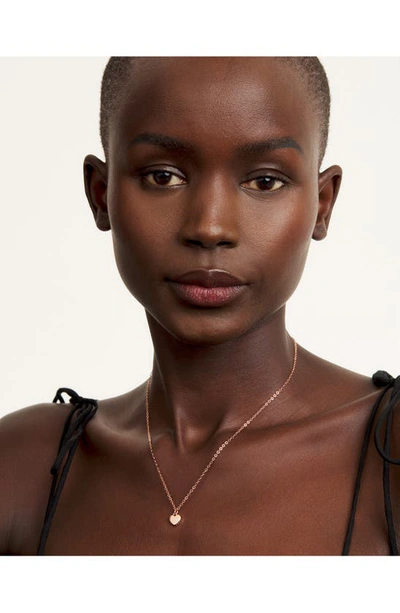 Ted Baker Hara Tiny Heart Pendant Necklace In Rose Gold