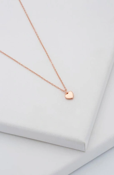 Ted Baker Hara Tiny Heart Pendant Necklace In Rose Gold