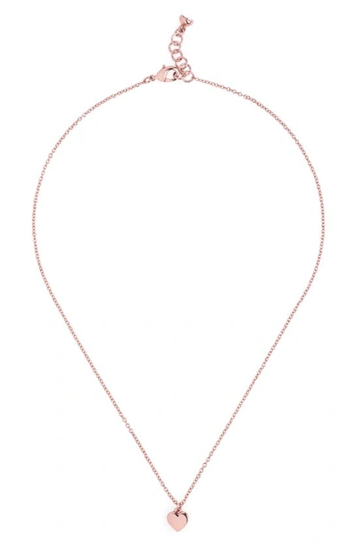 Shop Ted Baker Hara Tiny Heart Pendant Necklace In Rose Gold