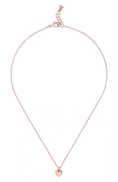Ted Baker Hara Tiny Heart Pendant Necklace In Rose Gold
