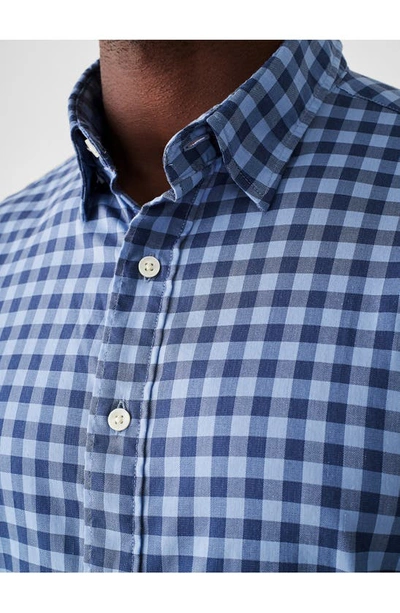 Shop Faherty The Movement Plaid Button-up Shirt In Navy Skies Check