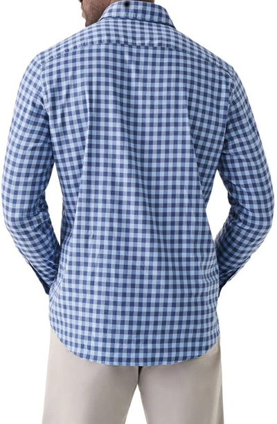 Shop Faherty The Movement Plaid Button-up Shirt In Navy Skies Check