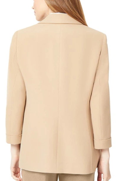 Shop Jones New York Three Quarter Sleeve Blazer In Praline