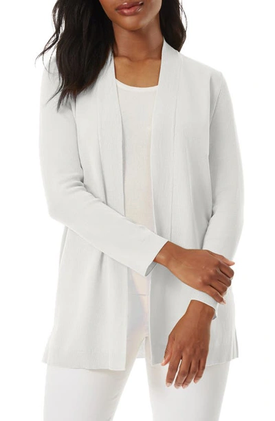 Shop Jones New York Open Front Cardigan In Jones White