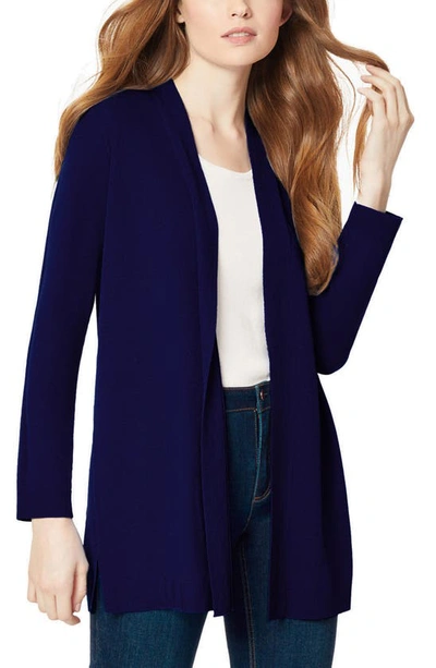 Shop Jones New York Open Front Cardigan In Collection Navy