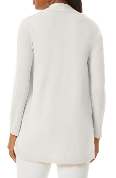 Shop Jones New York Open Front Cardigan In Jones White