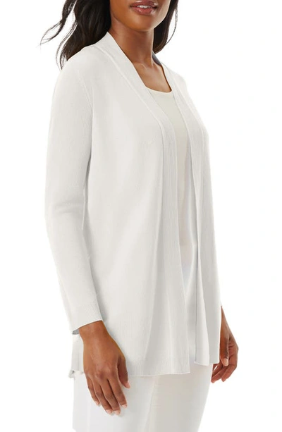 Shop Jones New York Open Front Cardigan In Jones White