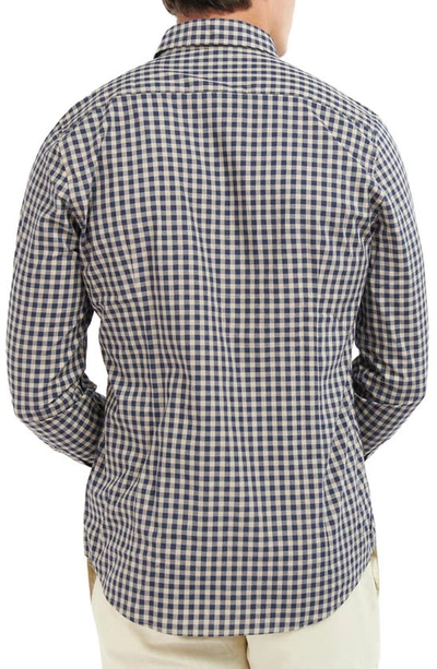 Shop Barbour Merryton Tailored Fit Check Button-down Shirt In Stone