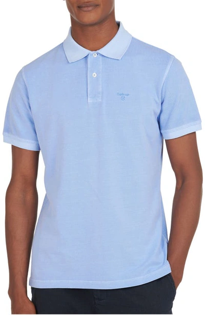 Shop Barbour Washed Sports Cotton Polo In Sky