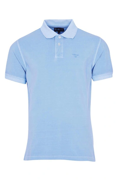 Shop Barbour Washed Sports Cotton Polo In Sky