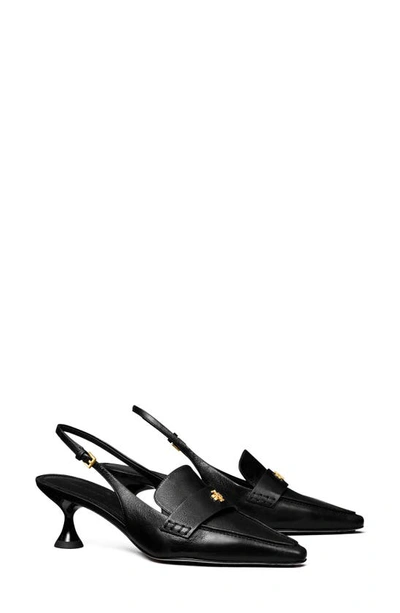 Shop Tory Burch Slingback Pointed Toe Pump In Perfect Black