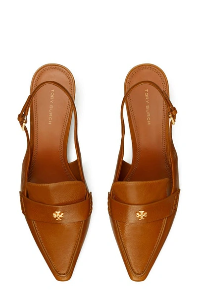 Shop Tory Burch Slingback Pointed Toe Pump In Bourbon