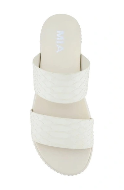 Shop Mia Lexi Platform Slide Sandal In Ivory