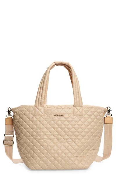 Mz Wallace Medium Metro Deluxe Tote In Buff