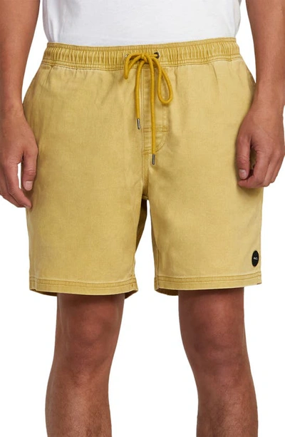 Rvca Escape Solid Shorts In Southern Moss