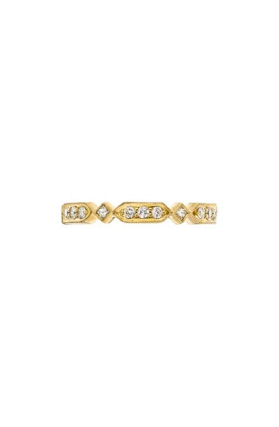 Shop Sethi Couture Diamond Band Ring In Yellow Gold/diamond