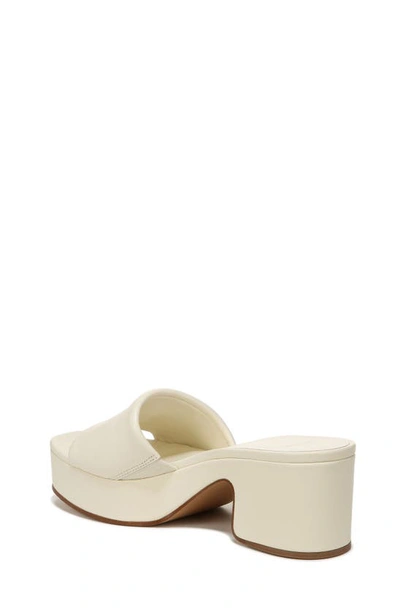 Vince Margo Leather Block-heel Slide Sandals In Marble Cream